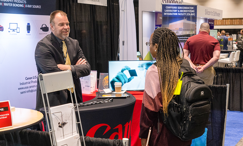 Exhibitor and attendees at SPIE Advanced Lithography and Patterning exhibition