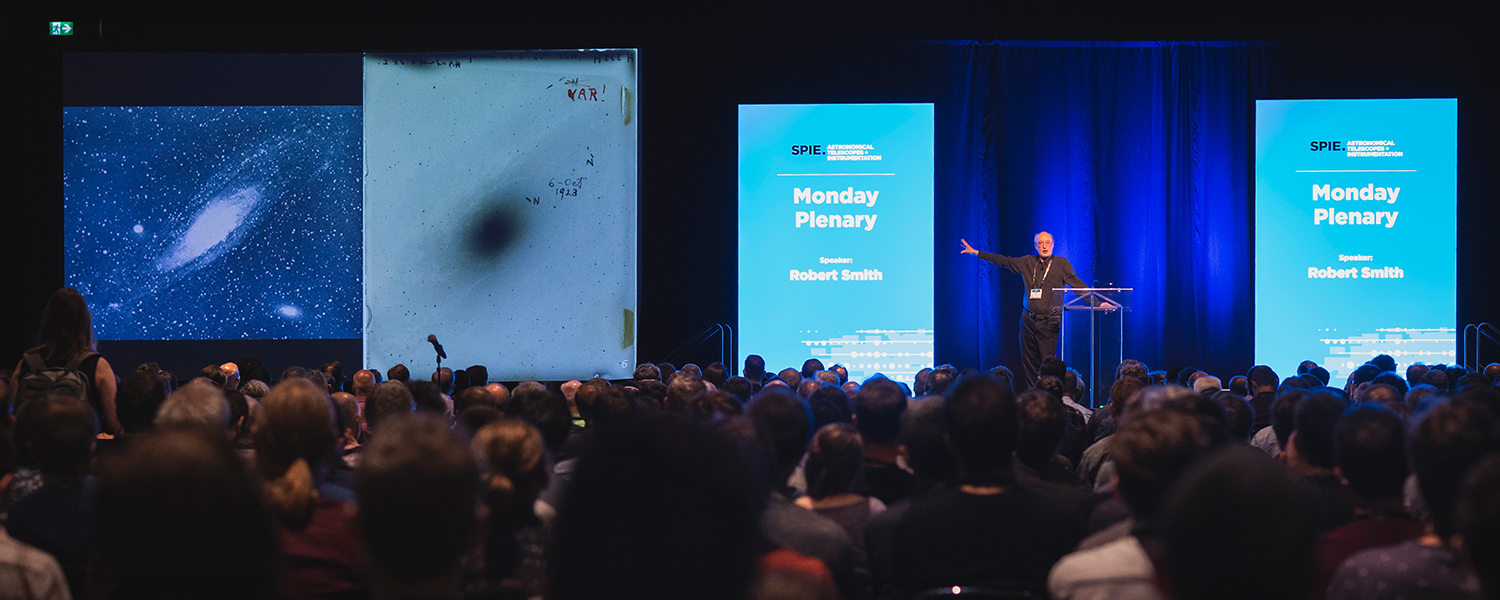 Plenary speaker addresses the audience from the podium