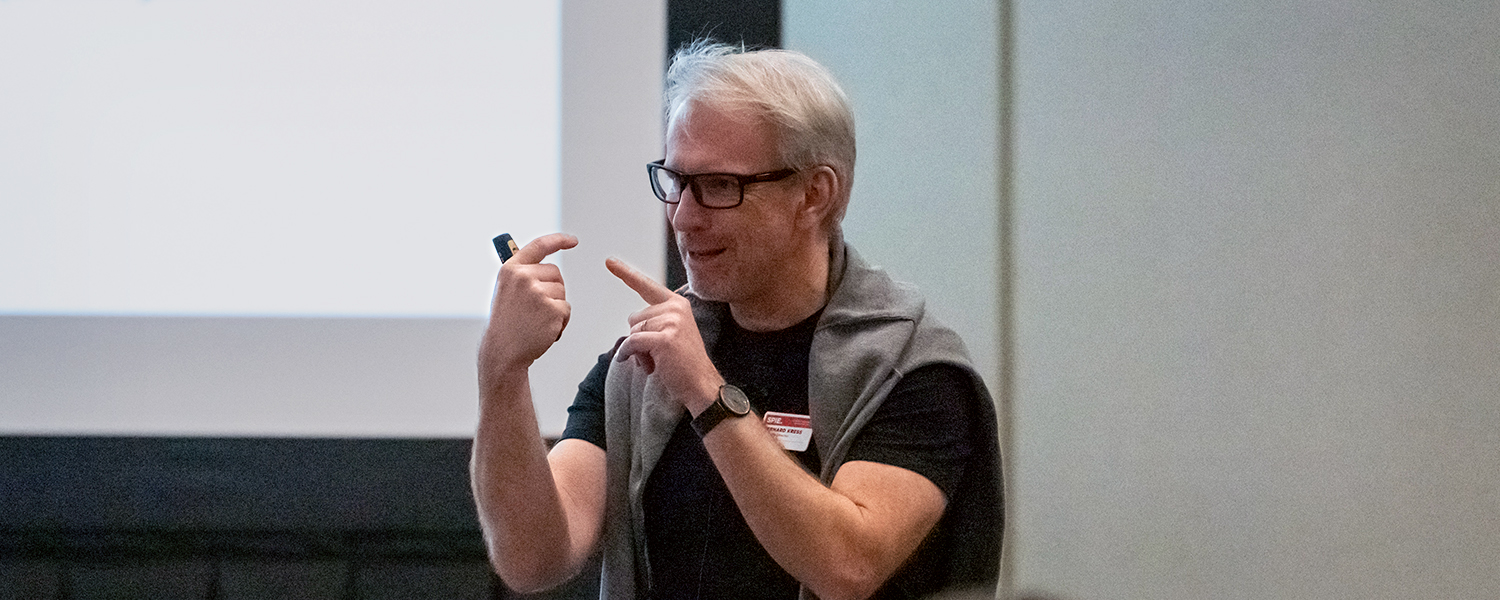 Instructor teaching a course