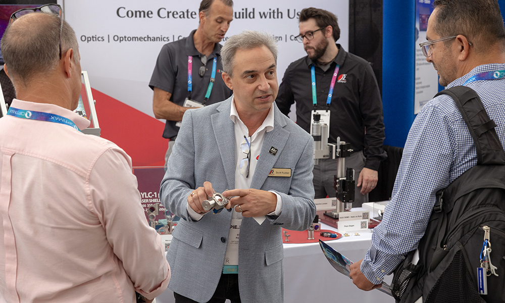 Exhibitor and customer at SPIE Optics + Photonics Exhibition