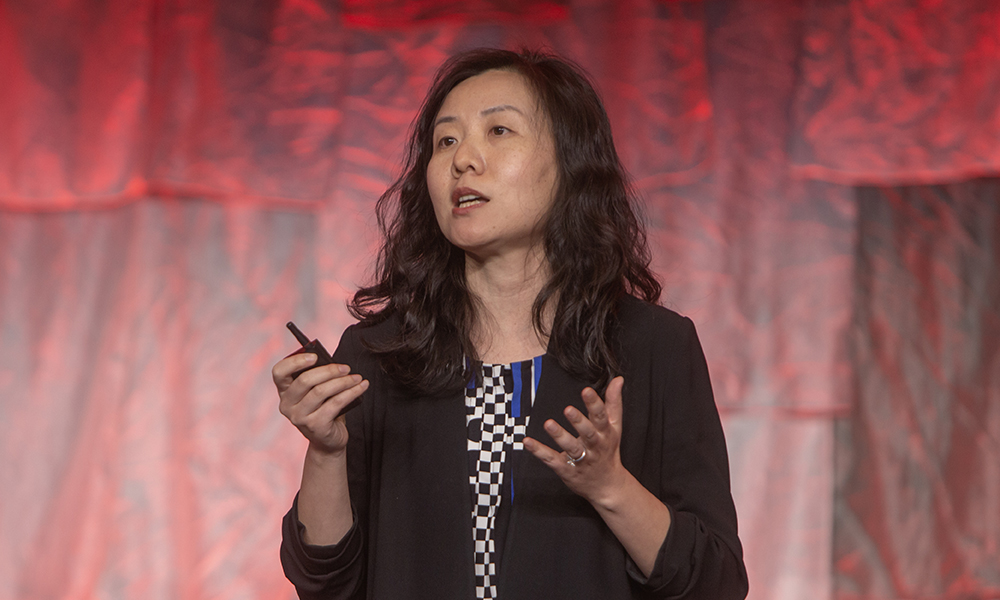 An author presents at SPIE conference