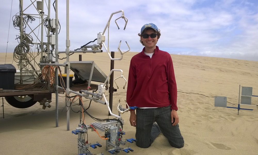 Martin in the field with setup