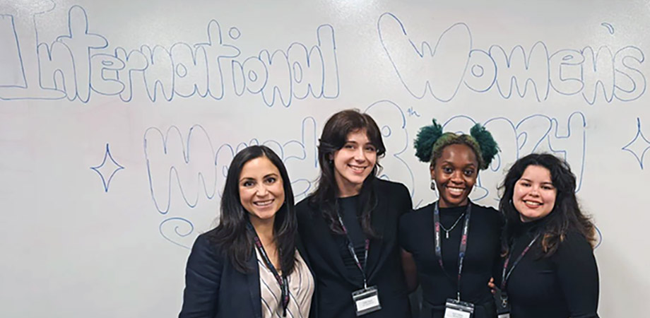 Image of four women from International Women's Day WiLO event at CREOL in 2024.