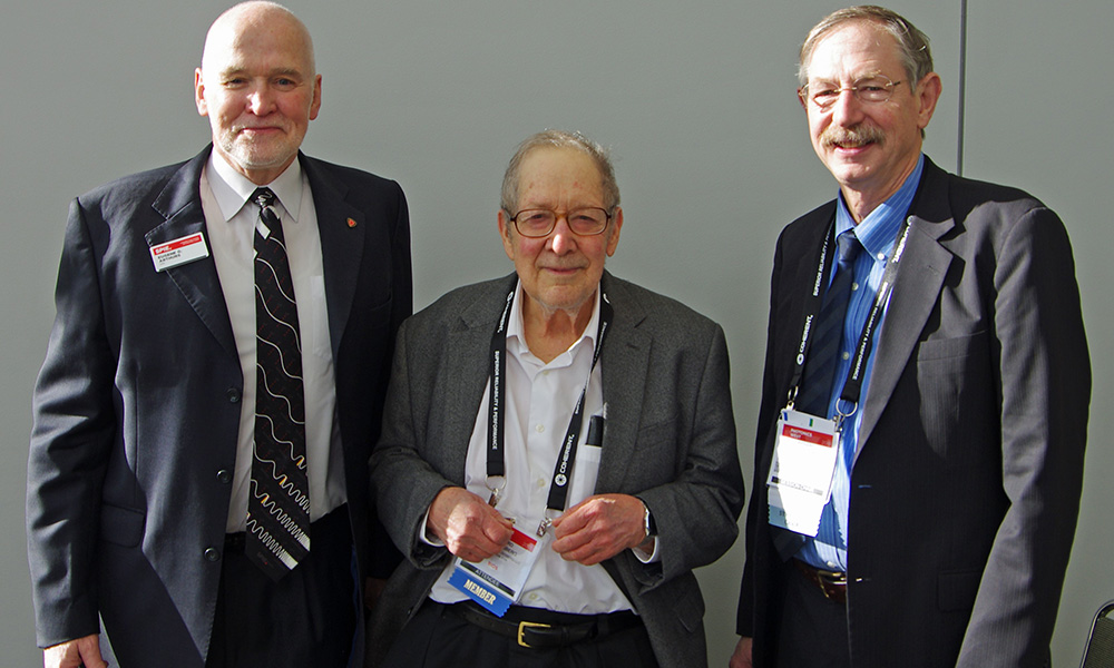 Eugene Arthurs, Howard Schlossberg, and R. Rox Anderson at SPIE Photonics West 2018