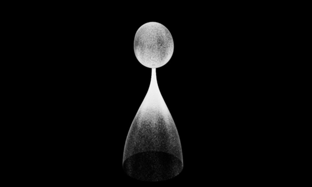 3D X-ray microtomography reveals the internal geometry of a deformed microsphere, allowing insight into chaotic light dynamics