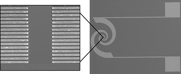 SEM photograph of a terahertz detector