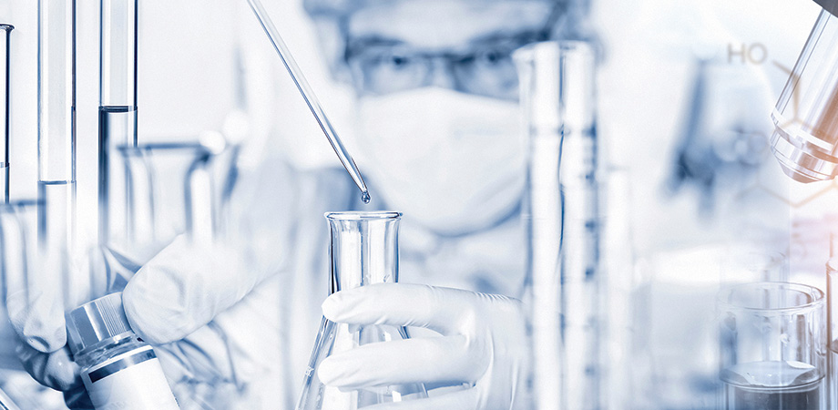 Researcher in lab